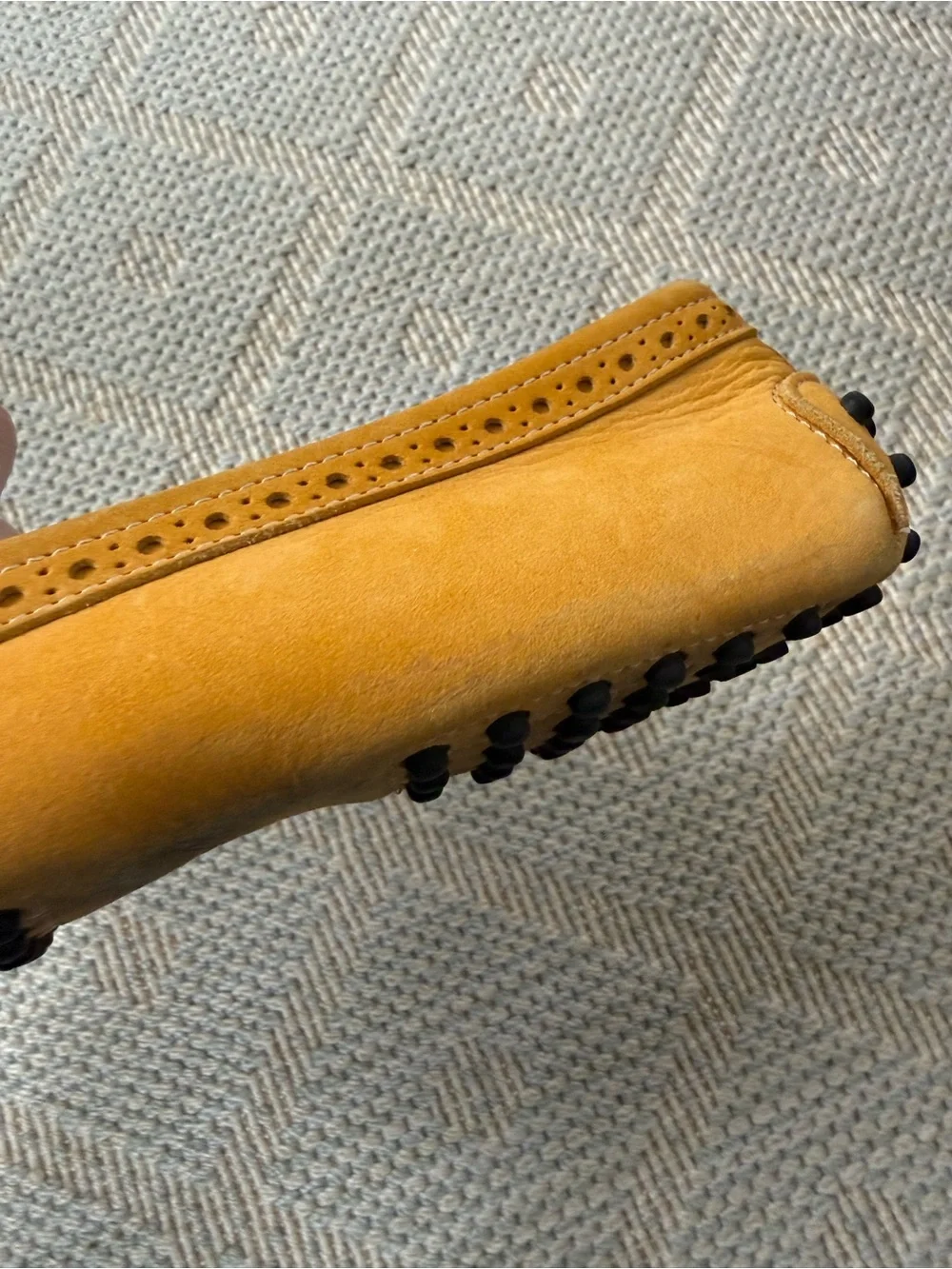 Tod's Women's Suede Slip-On Loafers in Mustard Yellow - Picture 5 of 9